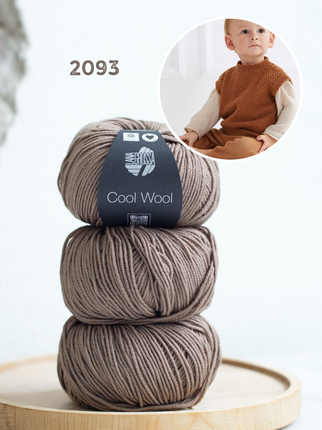 Strickpaket Cool Wool Kinder Pullunder