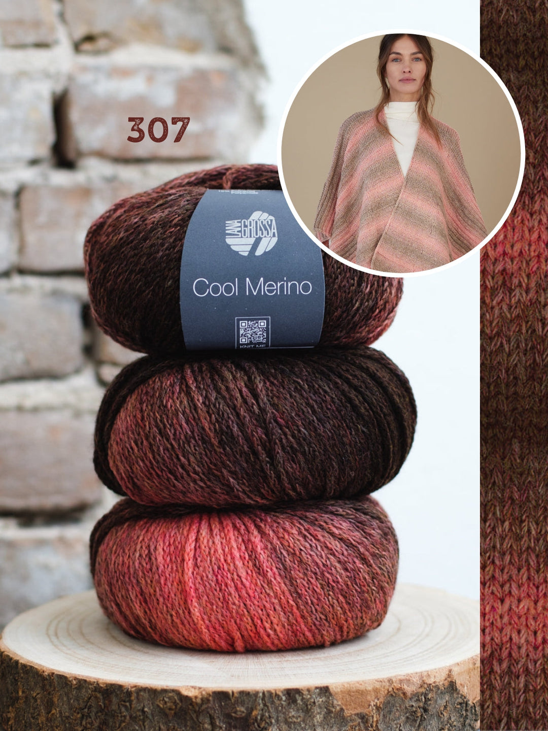 Strickpaket Cool Merino Dégradé Poncho