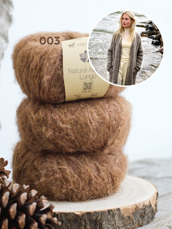 Strickpaket Natural Alpaca Lungo Mantel