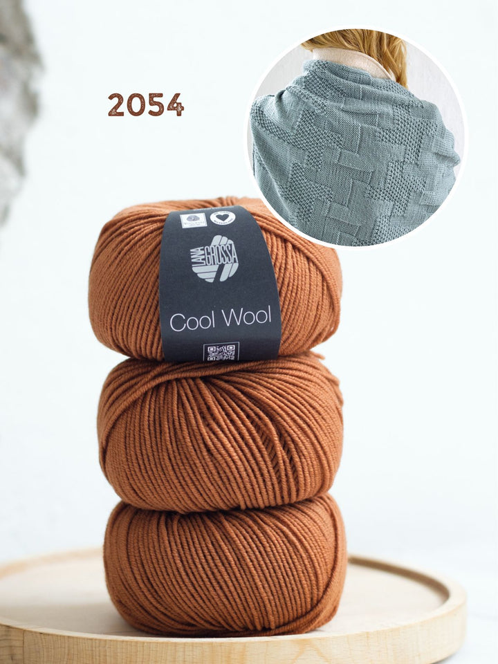 Strickpaket Cool Wool Stola im Strukturmuster