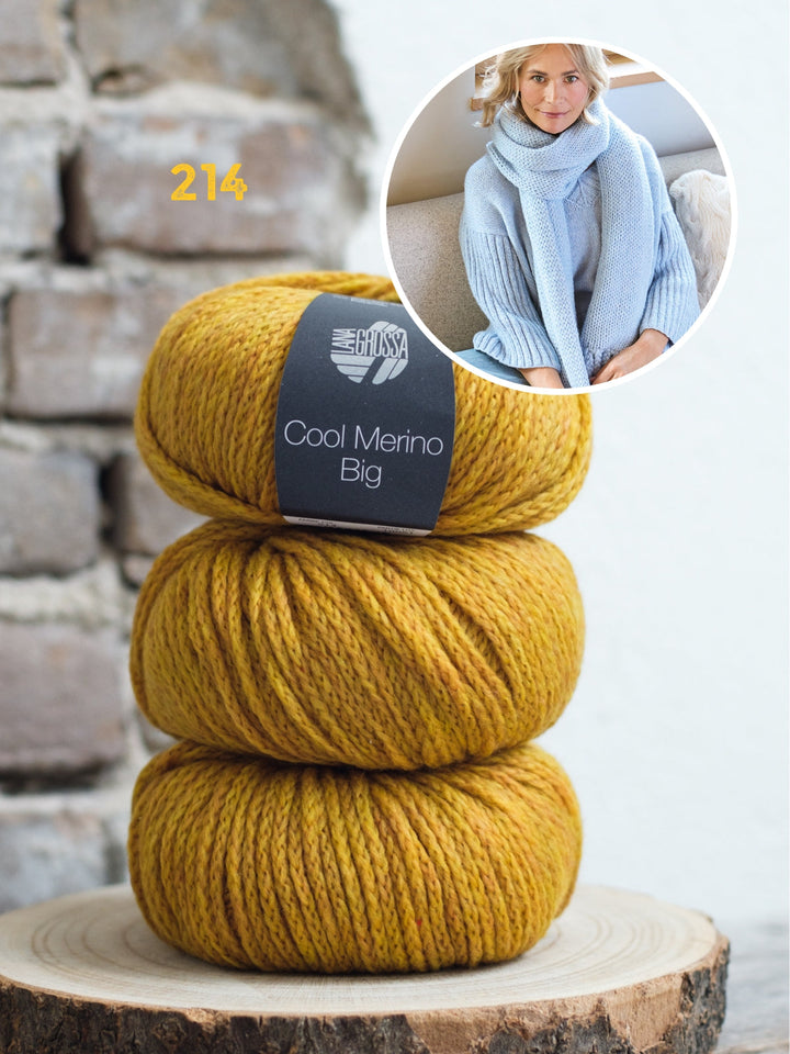 Strickpaket Cool Merino Big Schal in Schlauchstrickerei