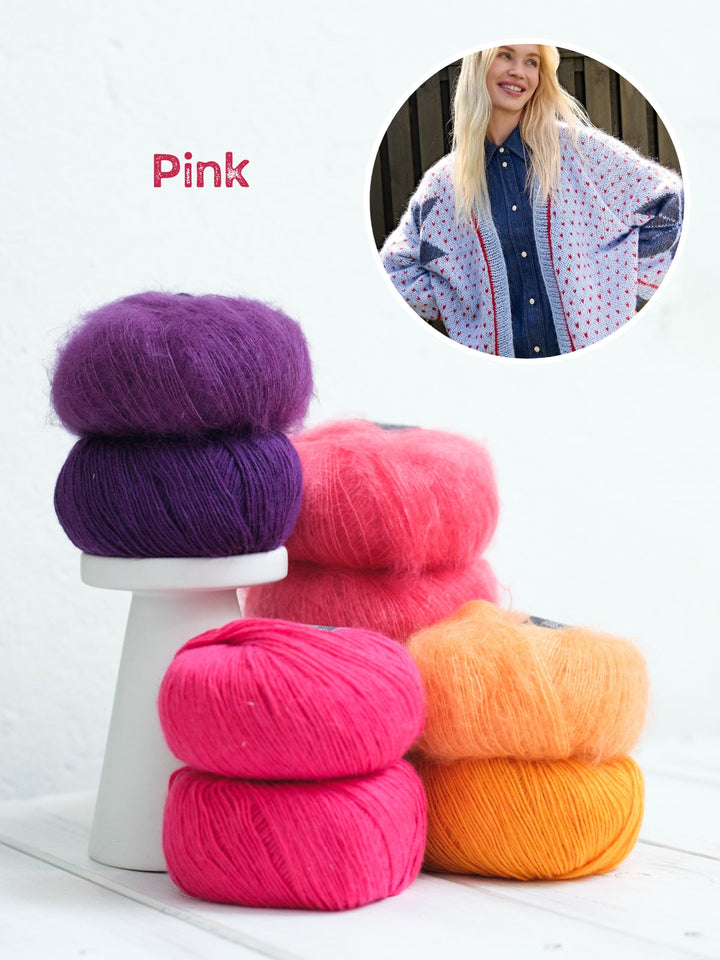 Strickpaket Ecopuno Silkhair Jacquard-Cardigan