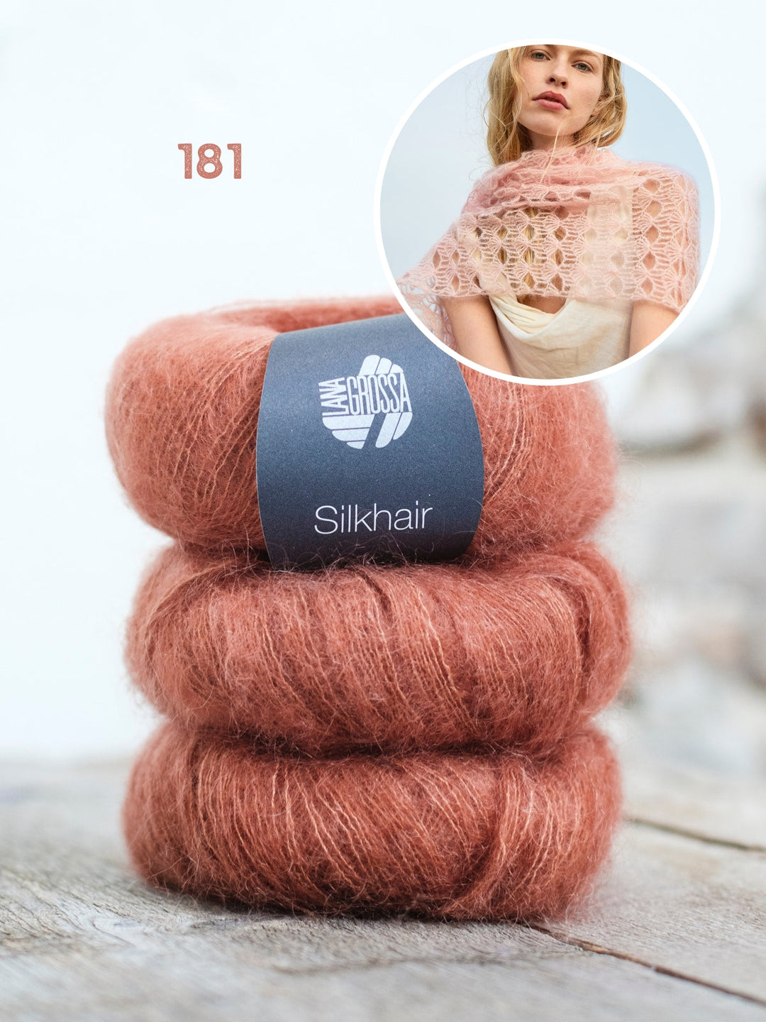 Häkelpaket Silkhair Ajour-Schal