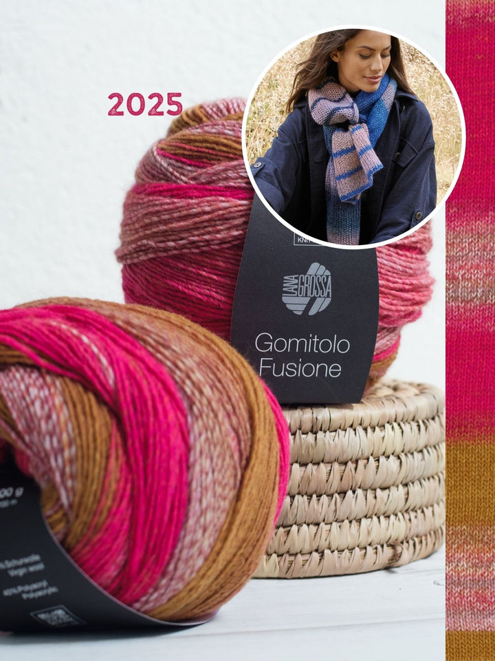 Strickpaket Gomitolo Fusione Schal glatt