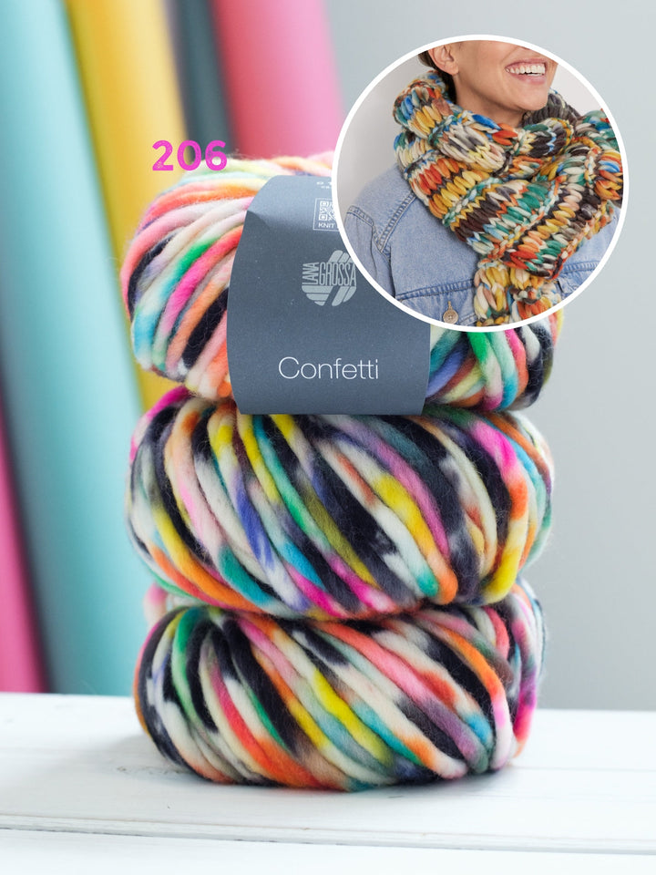 Strickpaket Confetti Schal