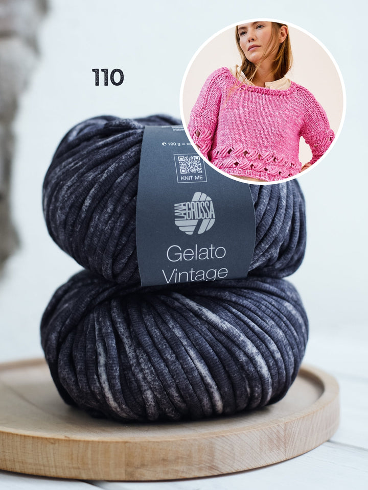 Strickpaket Gelato Vintage Pullover mit Diagonalmuster