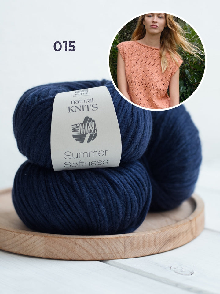 Strickpaket Summer Softness Top mit Ajourmuster