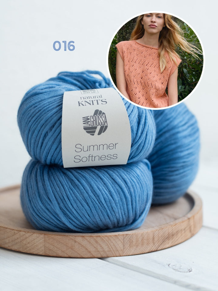 Strickpaket Summer Softness Top mit Ajourmuster