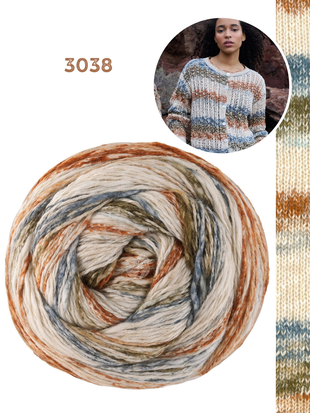 Strickpaket Gomitolo Hippie Jacke im Ajourmuster