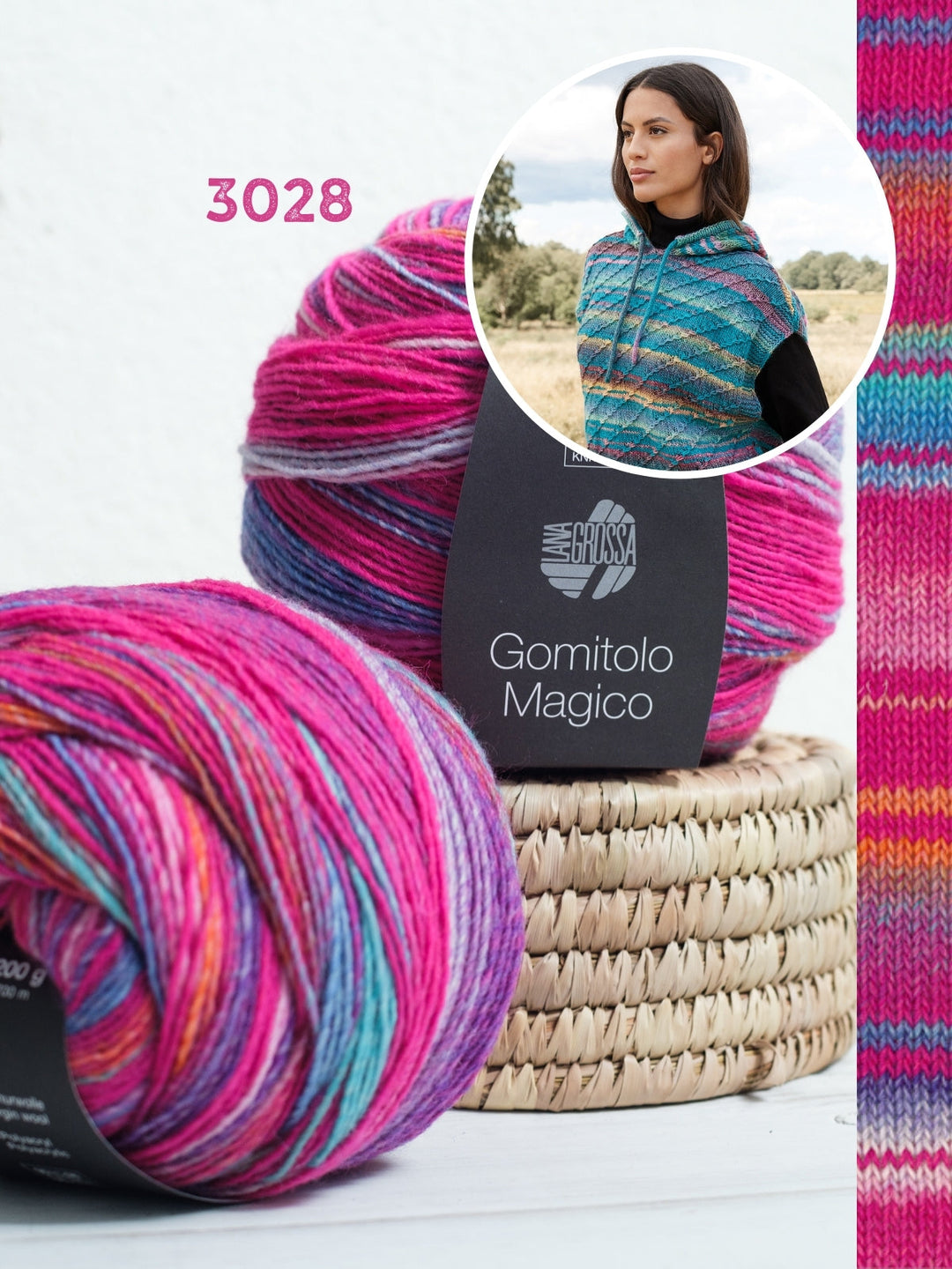 Strickpaket Gomitolo Magico Hoodie-Pullunder