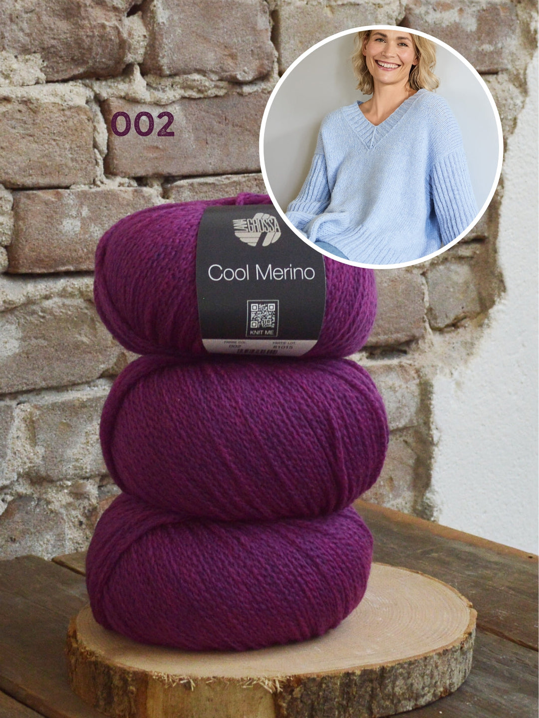 Strickpaket Cool Merino V-Pullover