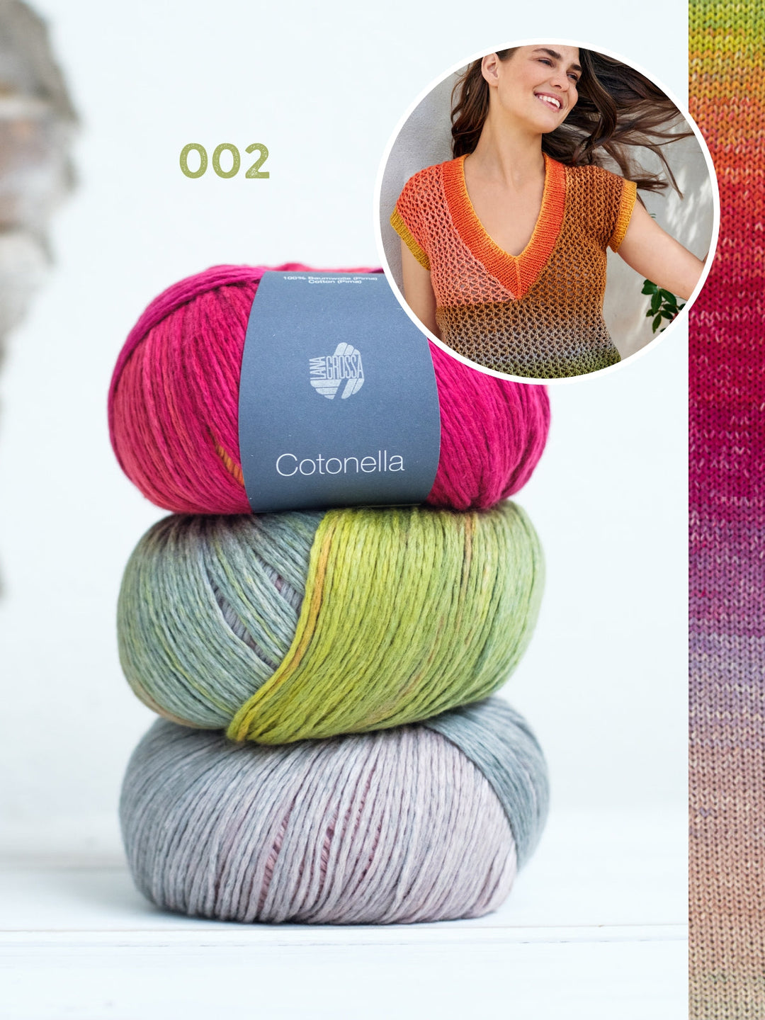 Strickpaket Cotonella Pullunder mit Ajourmuster