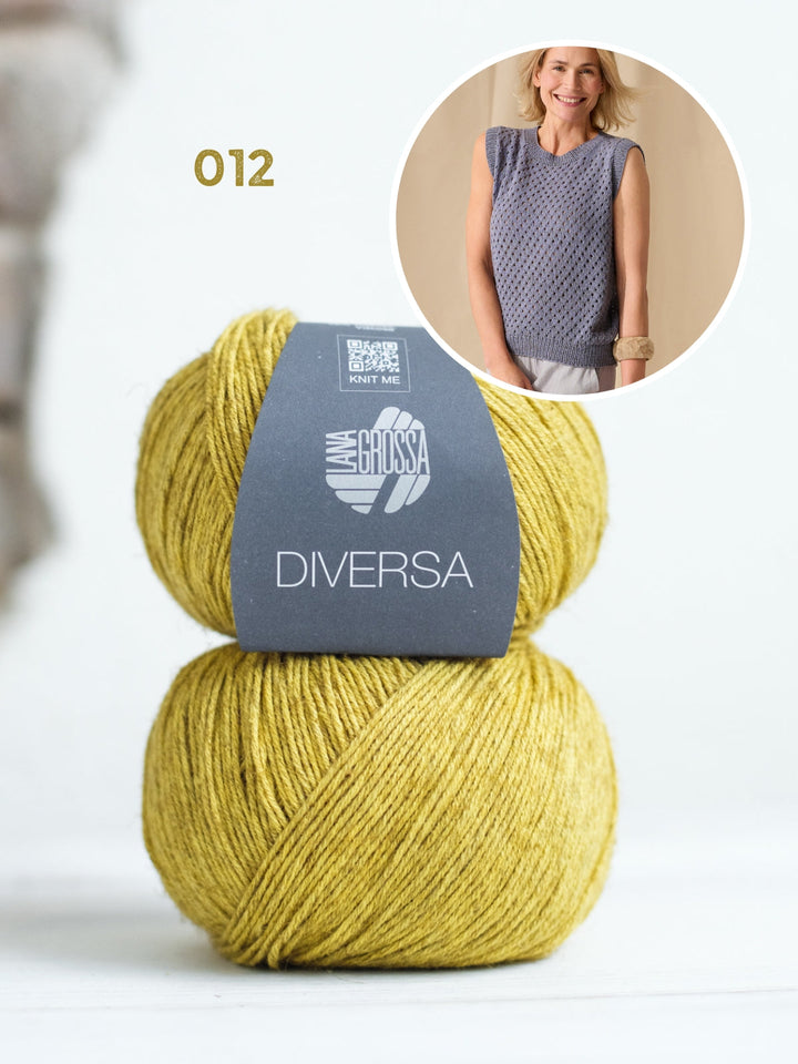 Strickpaket Diversa Top-Down Top mit Ajourmuster