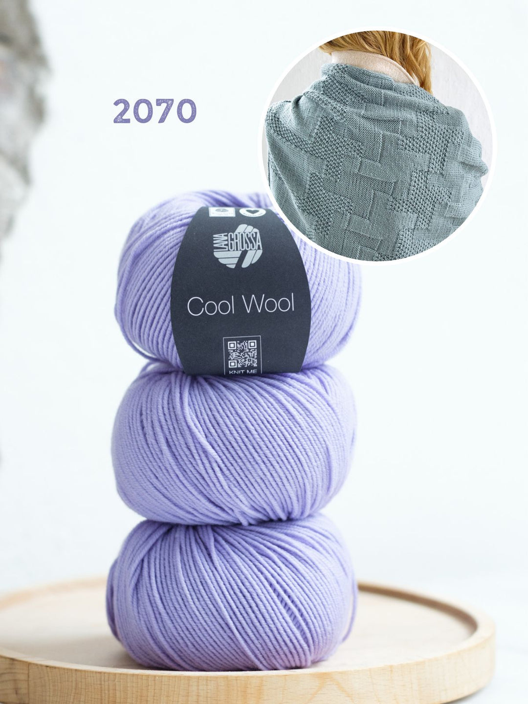 Strickpaket Cool Wool Stola im Strukturmuster