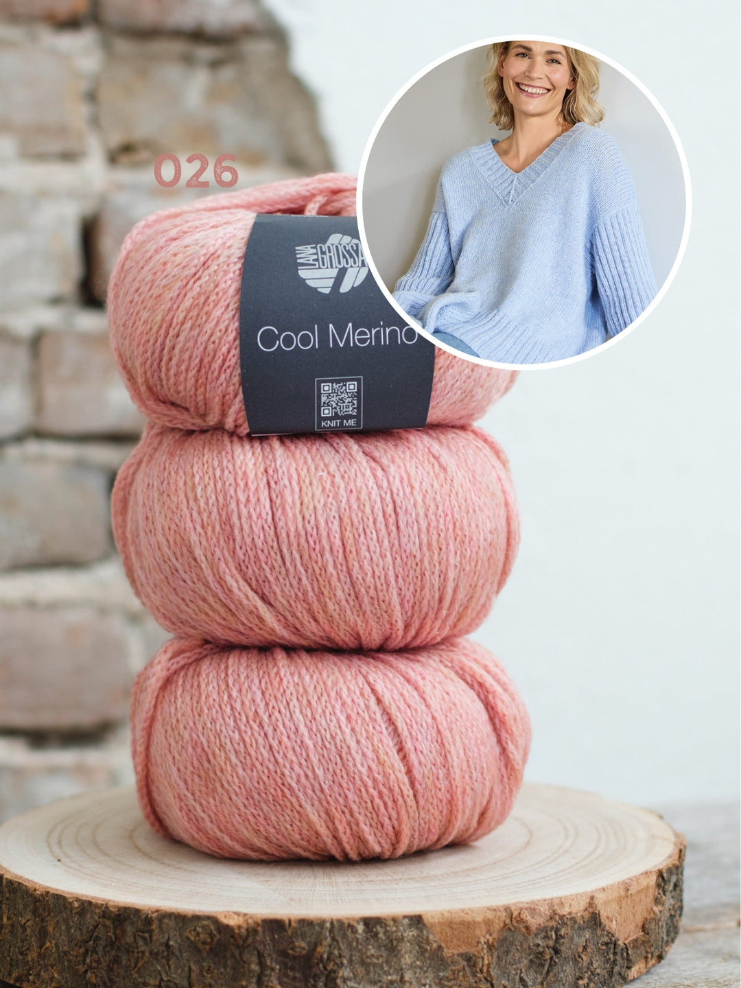 Strickpaket Cool Merino V-Pullover