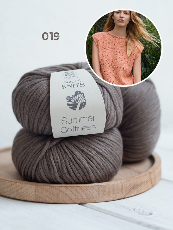 Strickpaket Summer Softness Top mit Ajourmuster