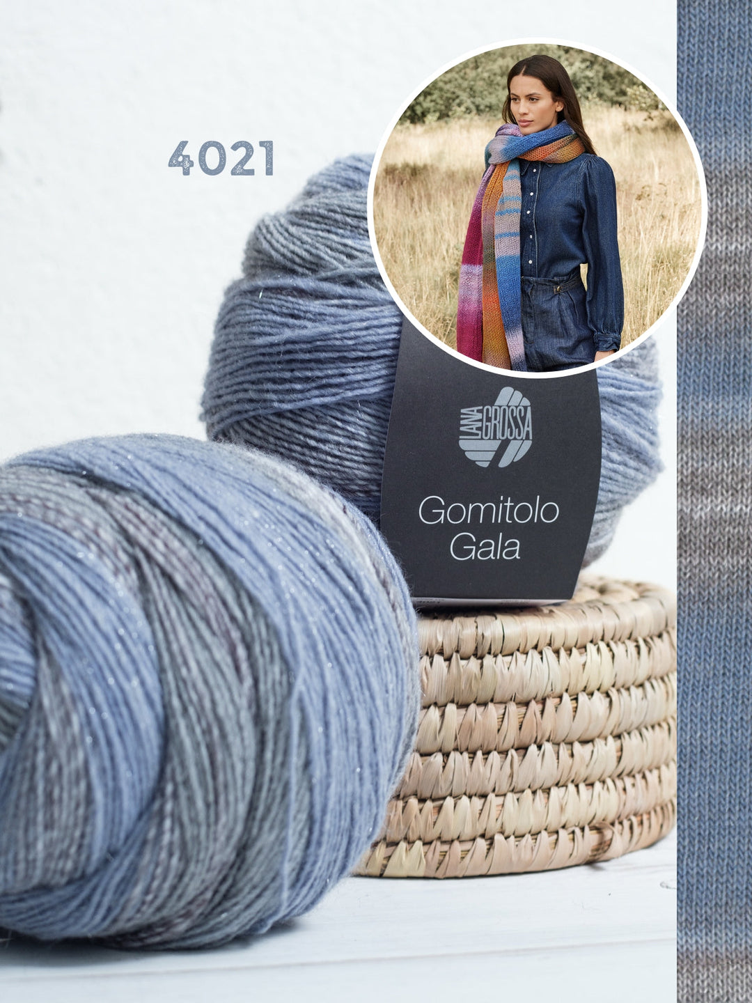 Strickpaket Gomitolo Gala Schal glatt