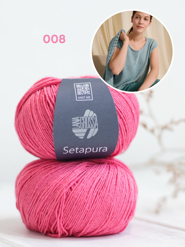 Strickpaket Setapura Top mit Gewebtem Look