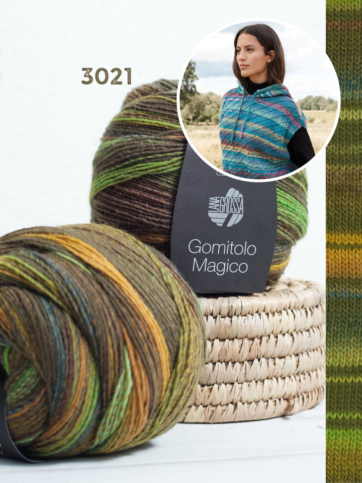 Strickpaket Gomitolo Magico Hoodie-Pullunder