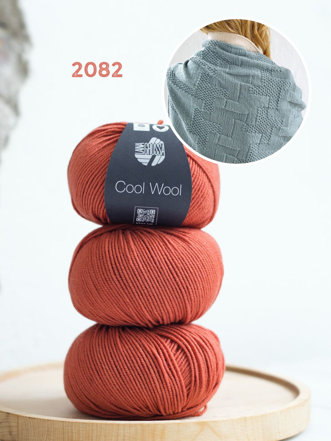 Strickpaket Cool Wool Stola im Strukturmuster