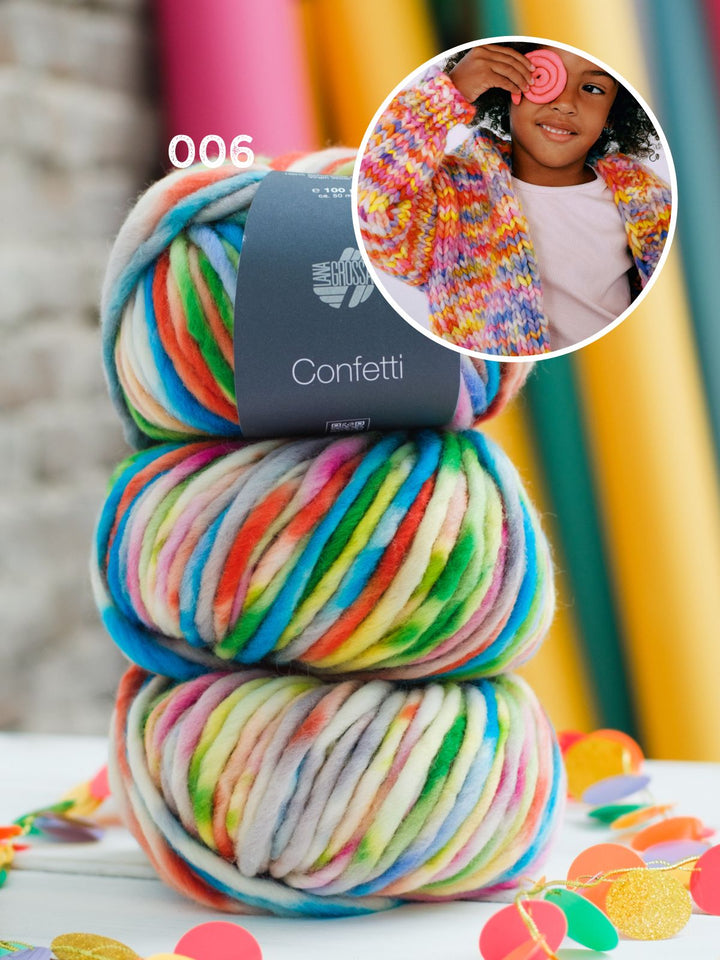 Strickpaket Confetti Cardigan - Kids