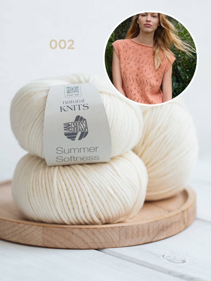 Strickpaket Summer Softness Top mit Ajourmuster