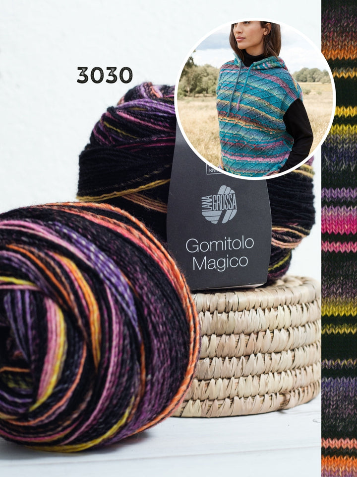 Strickpaket Gomitolo Magico Hoodie-Pullunder