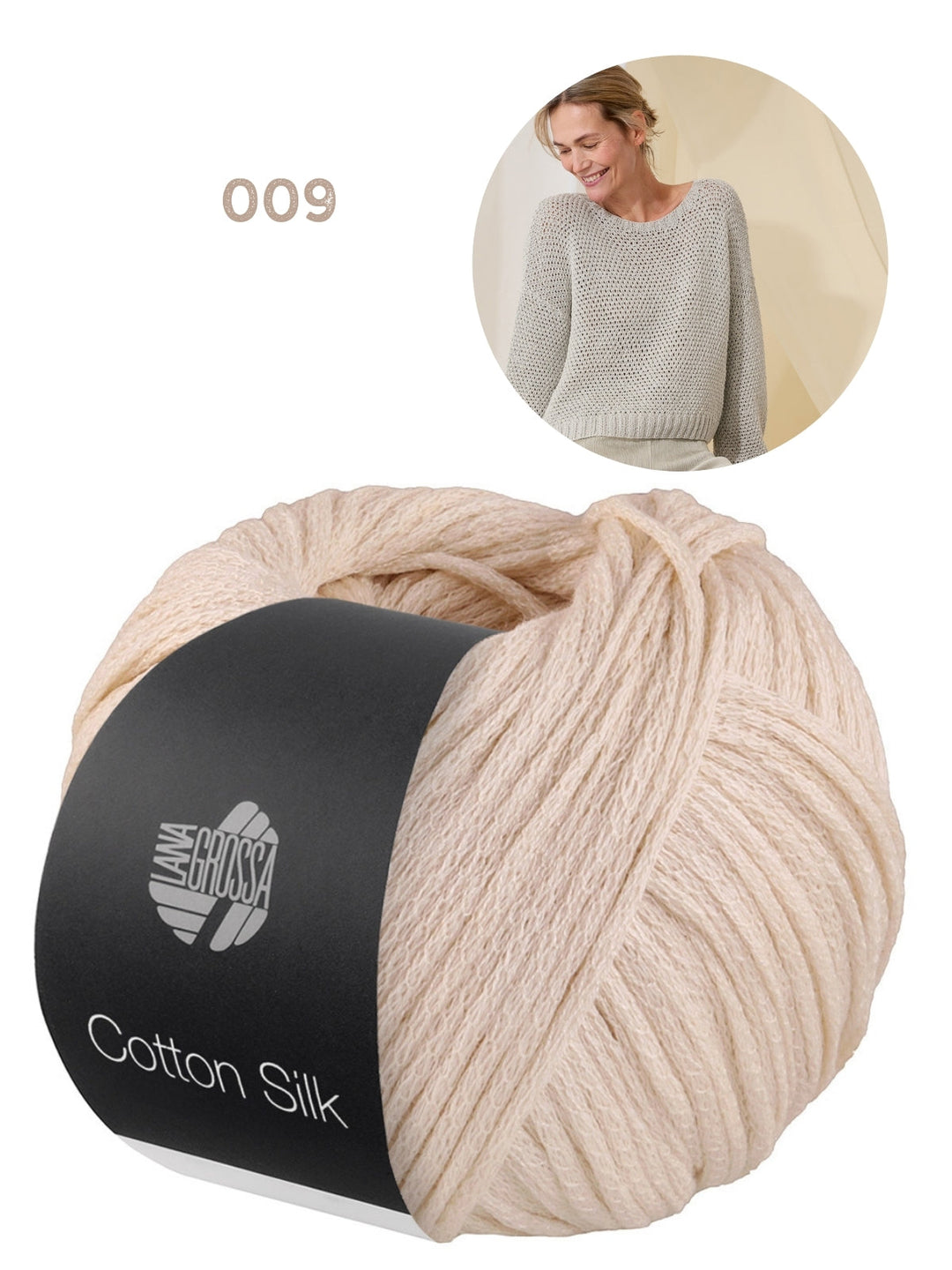 Strickpaket Cotton Silk Pullover mit Strukturmuster