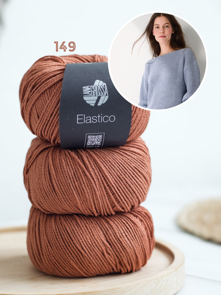 Strickpaket Elastico Pullover in Halben Patent