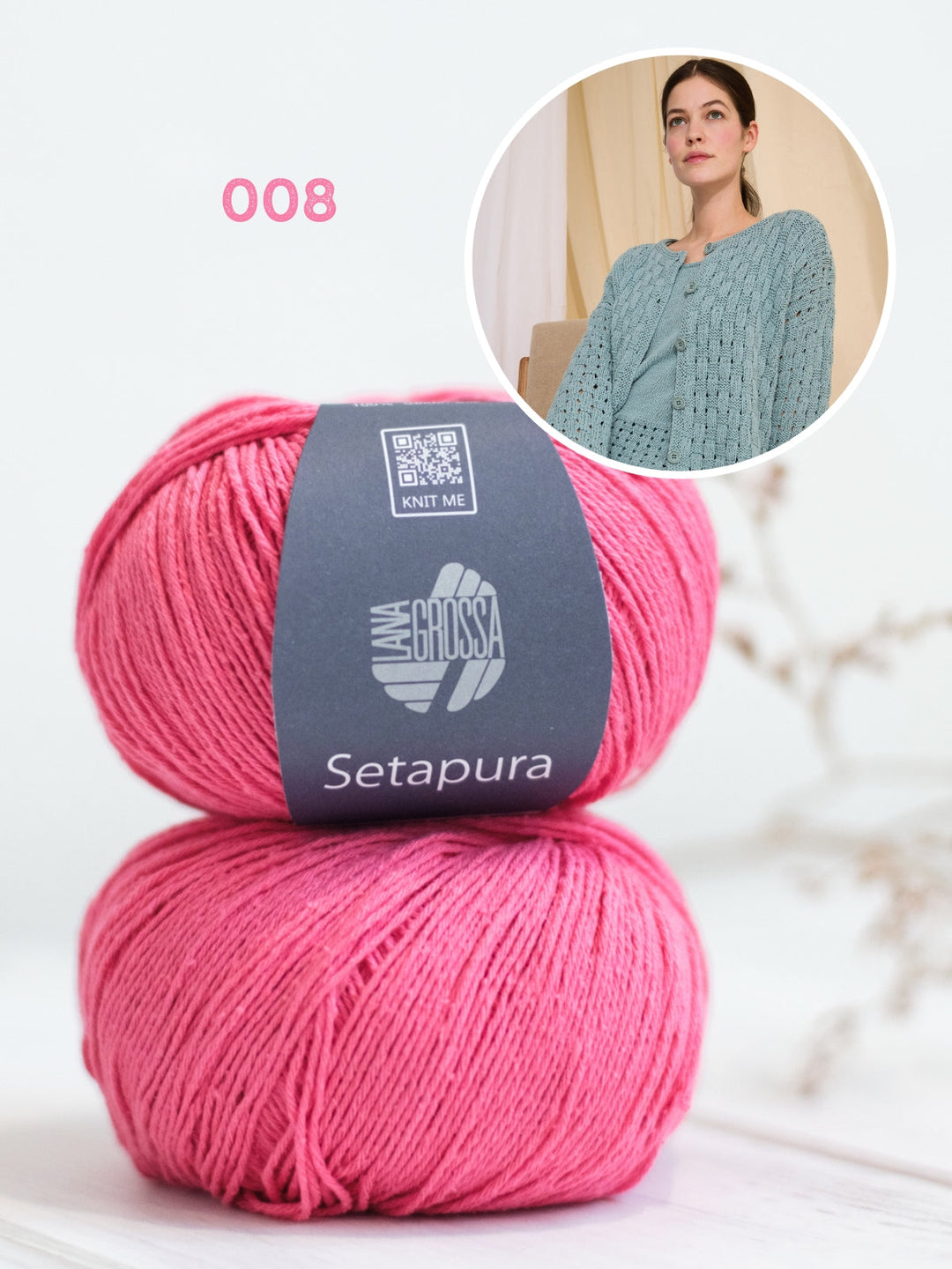 Strickpaket Setapura Weste mit Gewebtem Look