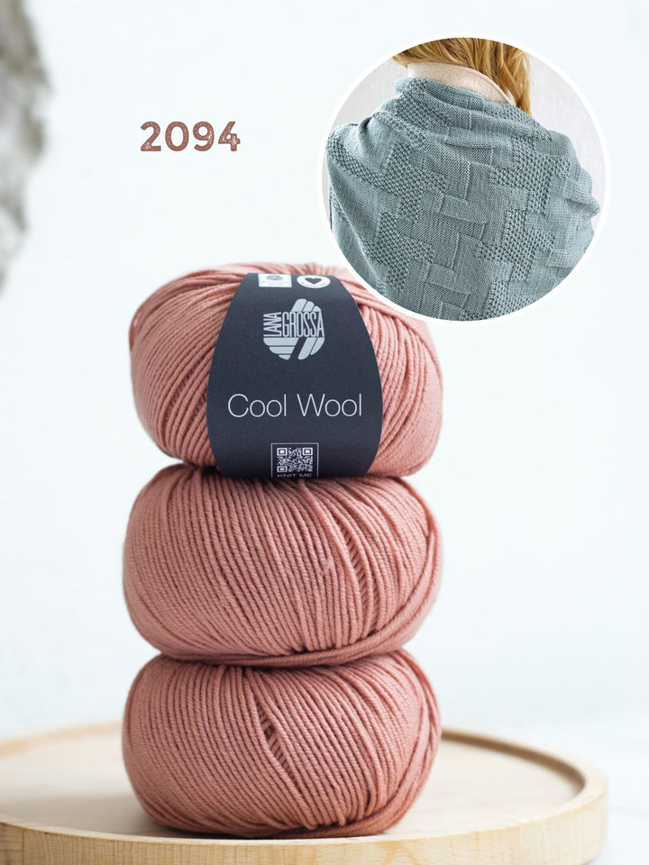 Strickpaket Cool Wool Stola im Strukturmuster