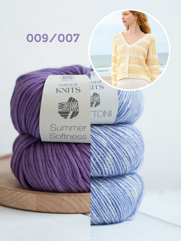 Strickpaket Summer Softness Bottoni Streifenjacke