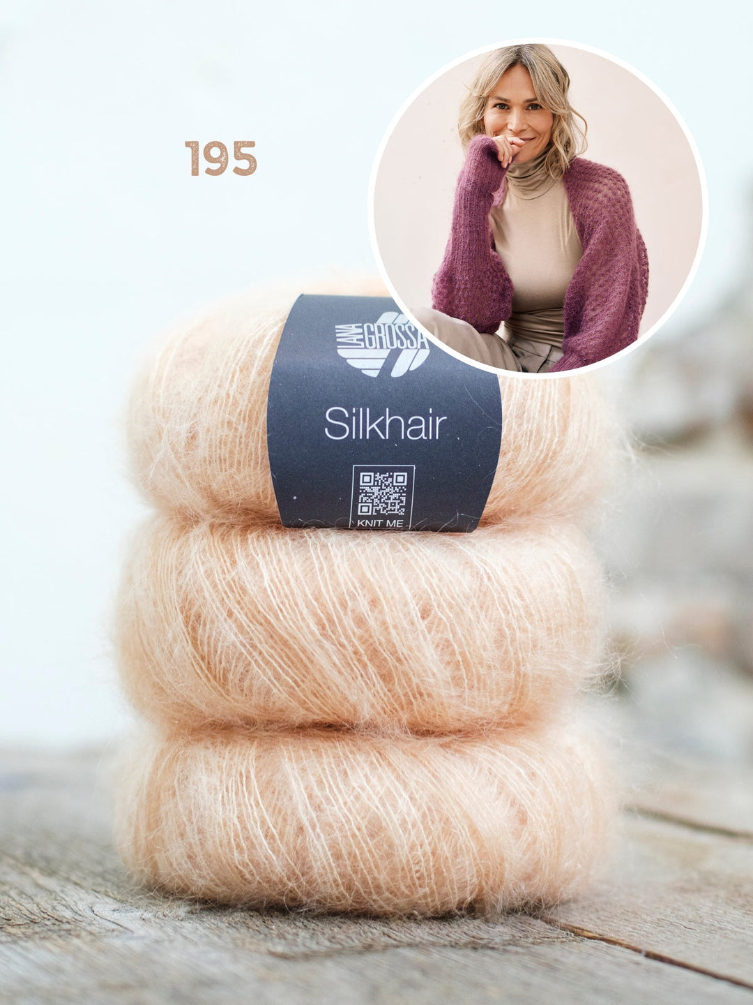 Strickpaket Silkhair Ärmelschal