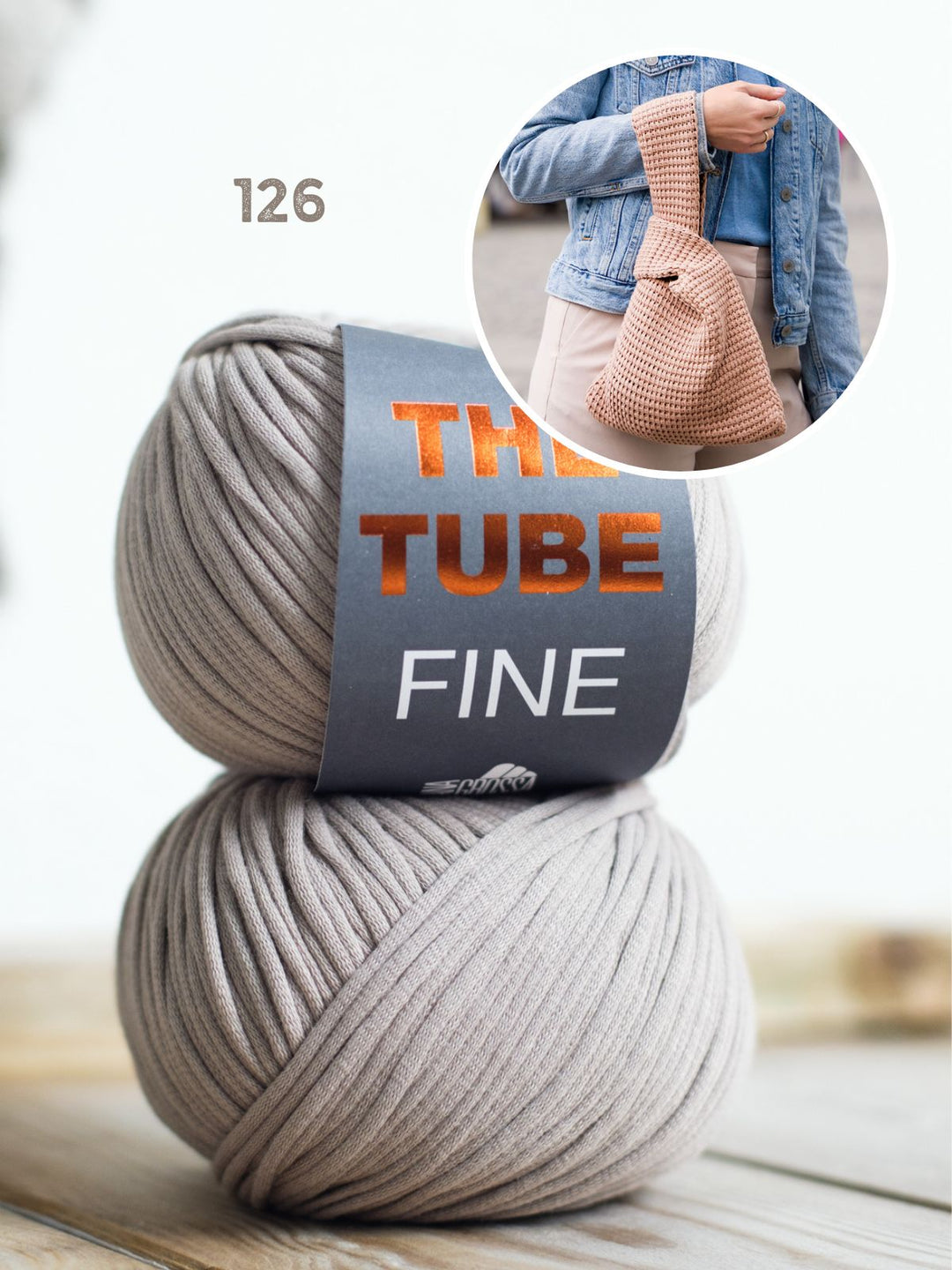 Tunesisch Häkelpaket The Tube Fine Tasche