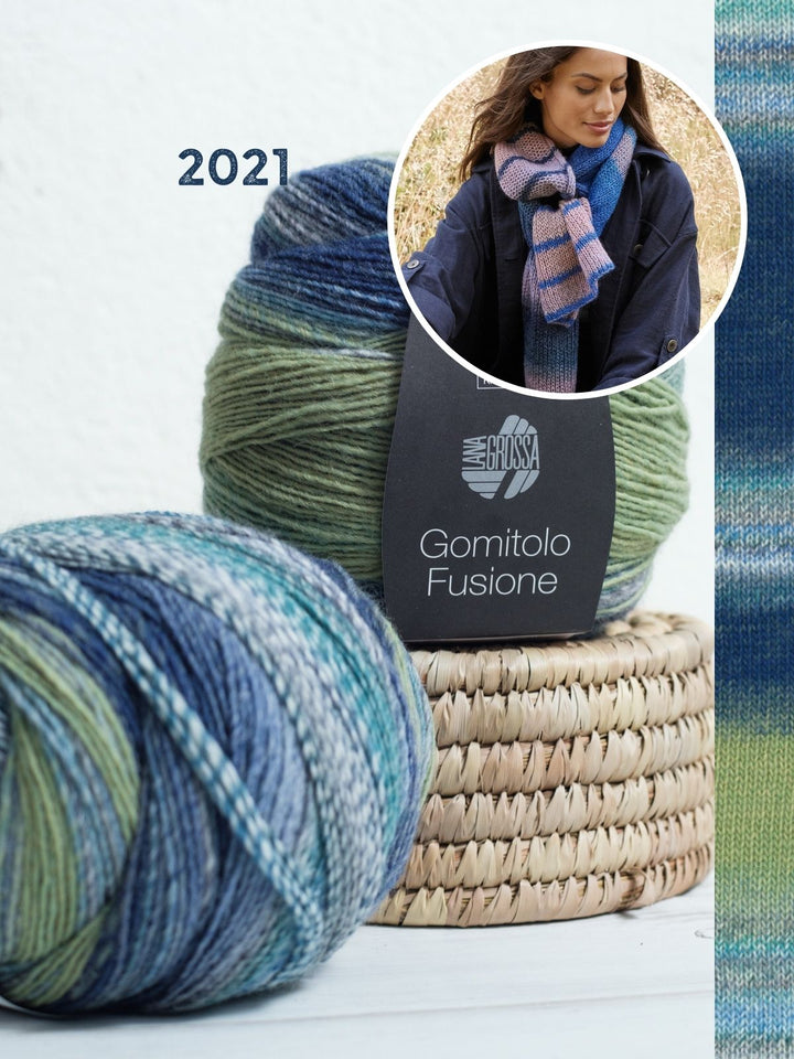 Strickpaket Gomitolo Fusione Schal glatt