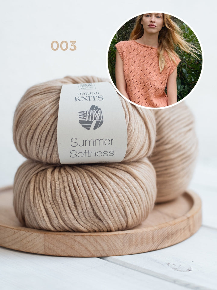 Strickpaket Summer Softness Top mit Ajourmuster