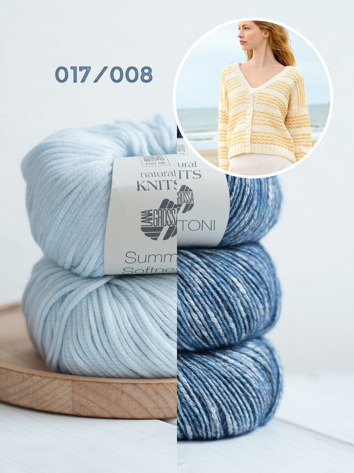 Strickpaket Summer Softness Bottoni Streifenjacke