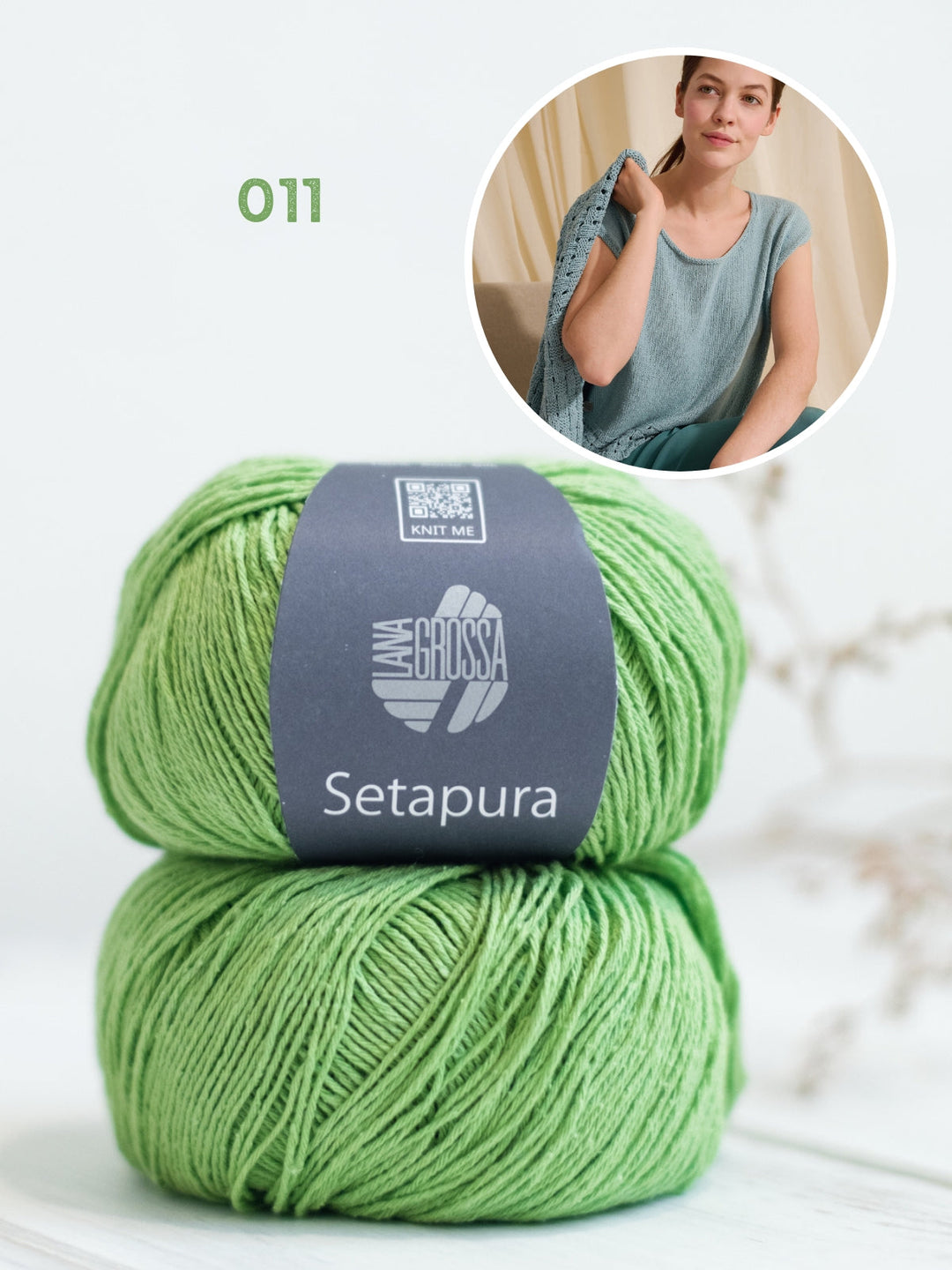 Strickpaket Setapura Top mit Gewebtem Look