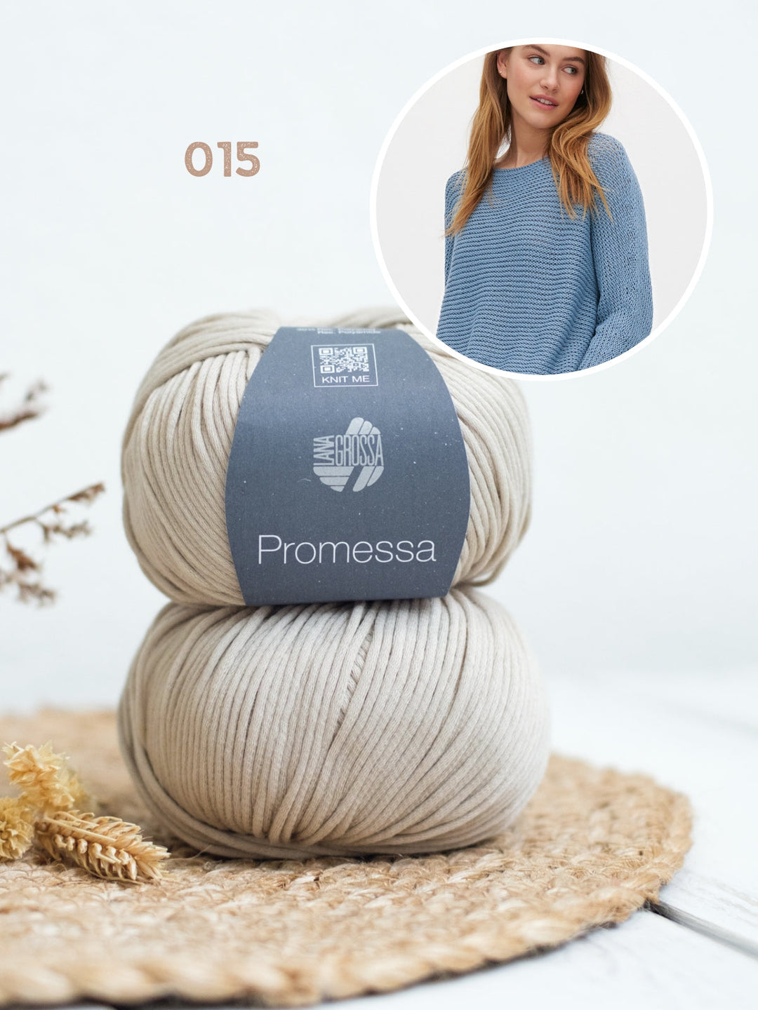 Strickpaket Promessa Pullover im Rippenmuster