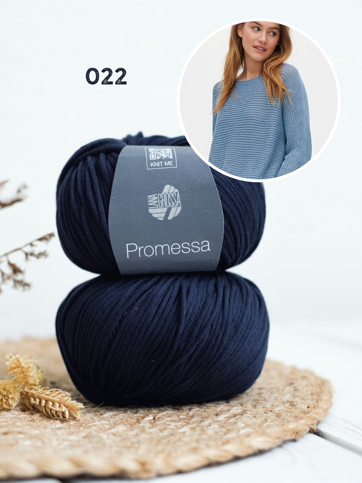 Strickpaket Promessa Pullover im Rippenmuster