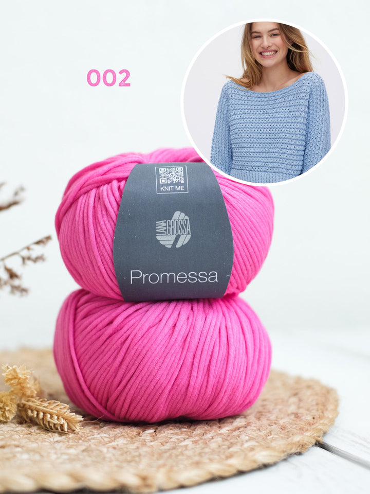 Strickpaket Promessa Pullover mit Zöpfe