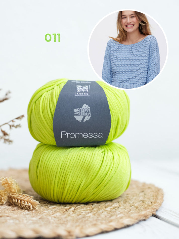 Strickpaket Promessa Pullover mit Zöpfe