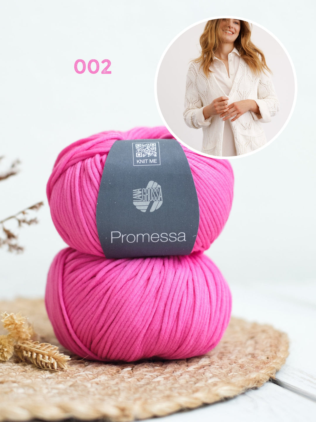 Strickpaket Promessa Mantel im Ajourmuster