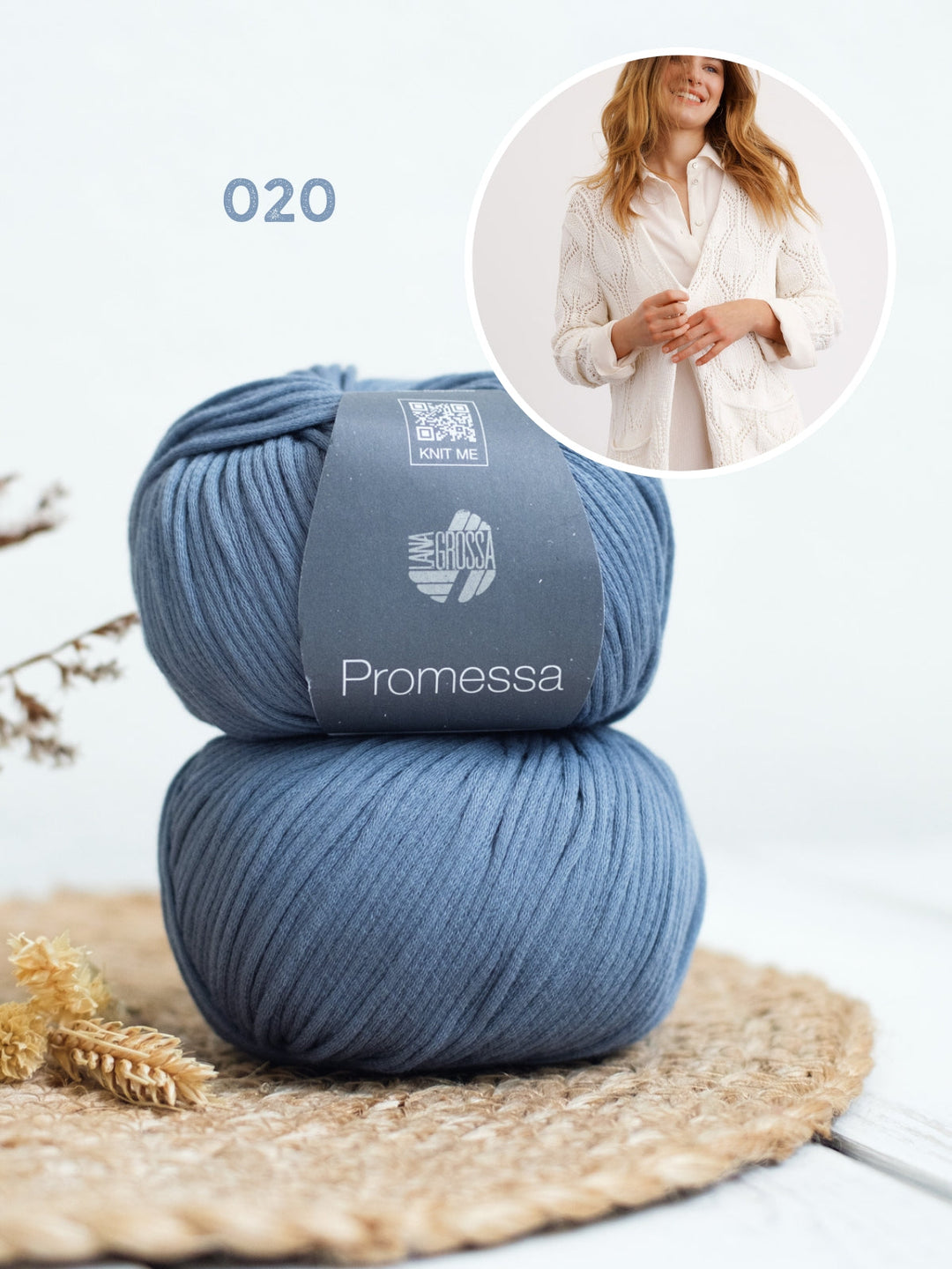 Strickpaket Promessa Mantel im Ajourmuster