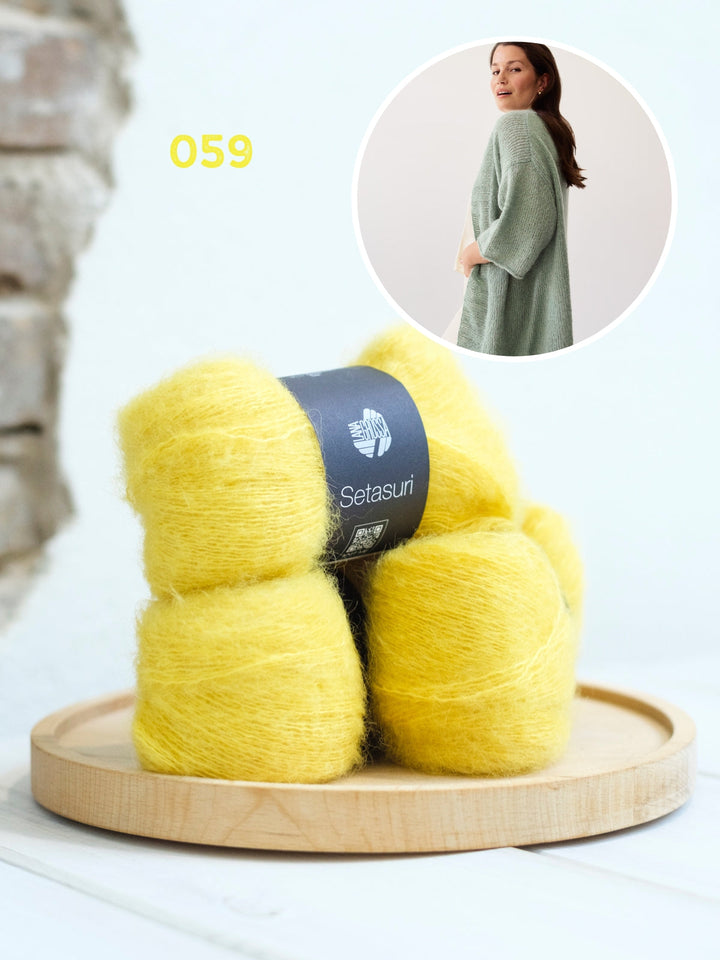 Strickpaket Setasuri lange Jacke