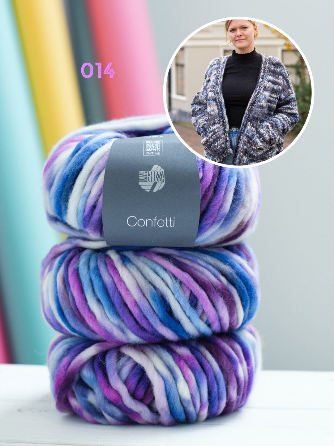 Strickpaket Confetti Cardigan - Jetzt auf dem Cover der neuen Brigitte