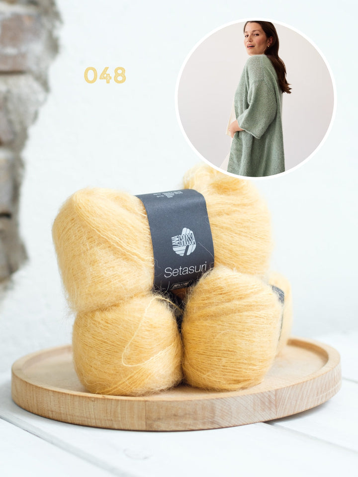 Strickpaket Setasuri lange Jacke