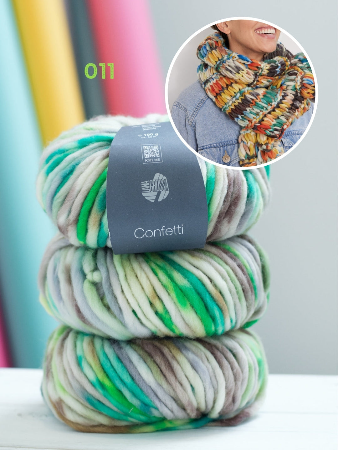 Strickpaket Confetti Schal