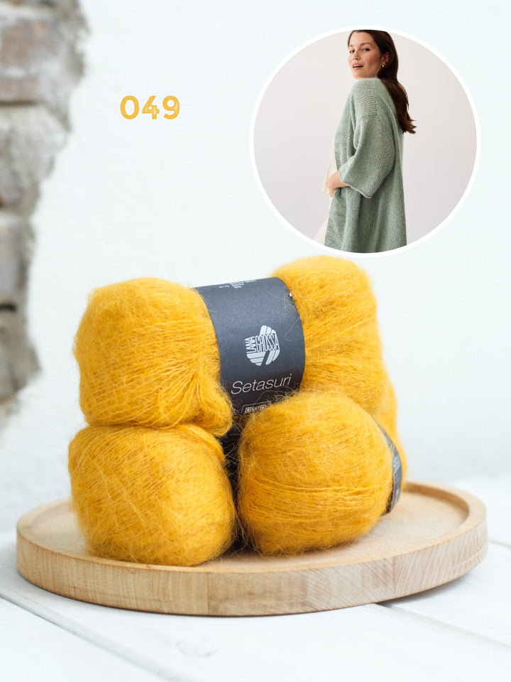 Strickpaket Setasuri lange Jacke