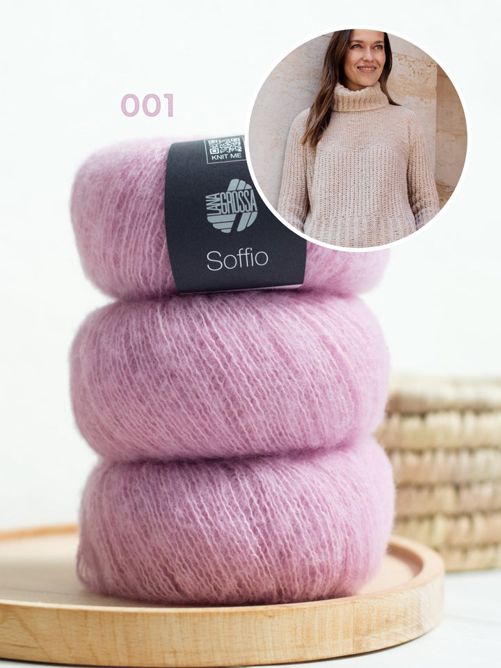 Strickpaket Soffio Rollkragenpullover